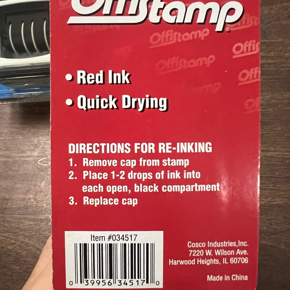 Red Refill Ink for Stamps - Picture 5 of 5